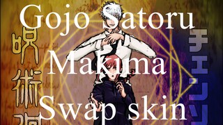 Gojo x Makima swap skin - Jujutsu Kaisen Chainsawman coloring timelapse