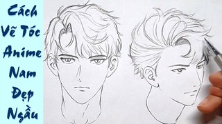 Cách vẽ tóc anime nam đẹp ngầu |Draw so easy Anime