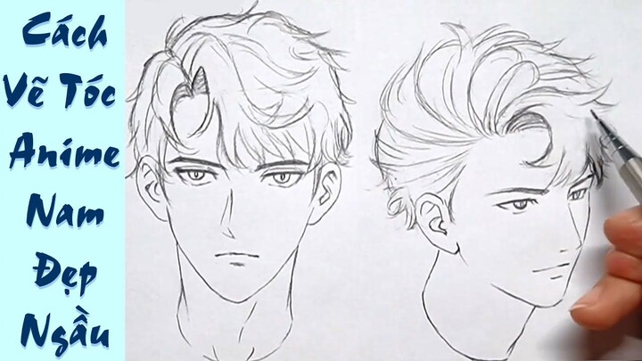 Cách vẽ tóc anime nam đẹp ngầu |Draw so easy Anime