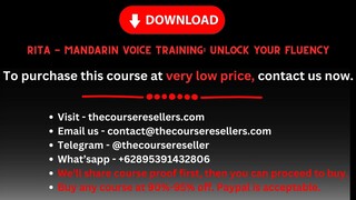 Rita - Mandarin Voice Training Unlock Your Fluency