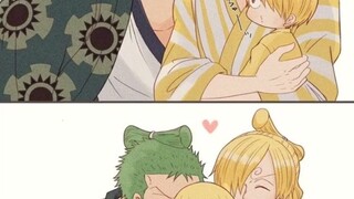 Daddy kiss Papa dan Baby sanzo ^^