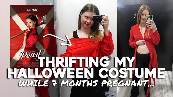 trying to thrift my halloween costume 7 months pregnant