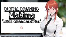 "Jatuh cinta sendirian". Digital drawing Makima (Chainsaw man).