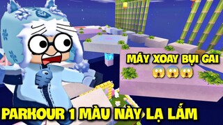 MAP MỘT 1 MÀU NÀY NÓ LẠ LẮM MEOWPEO THỬ THÁCH PHÁ ĐẢO PARKOUR 1 MÁU KÌ LẠ TRONG MINI WORLD MINI GAME