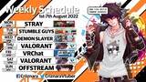 Criznara's Schedule 1st - 7 August!