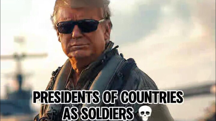 You ask AI: What would the art style look like if world leaders were soldiers?