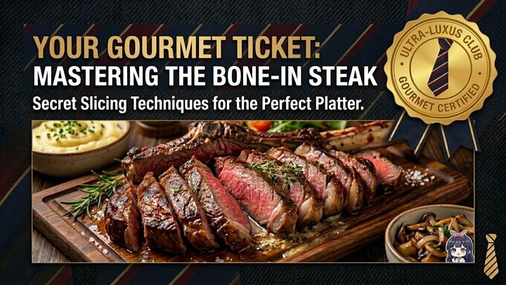How to Slice Bone-In Steak Like a Pro! 🥩🔥 | Ultra Luxus Club