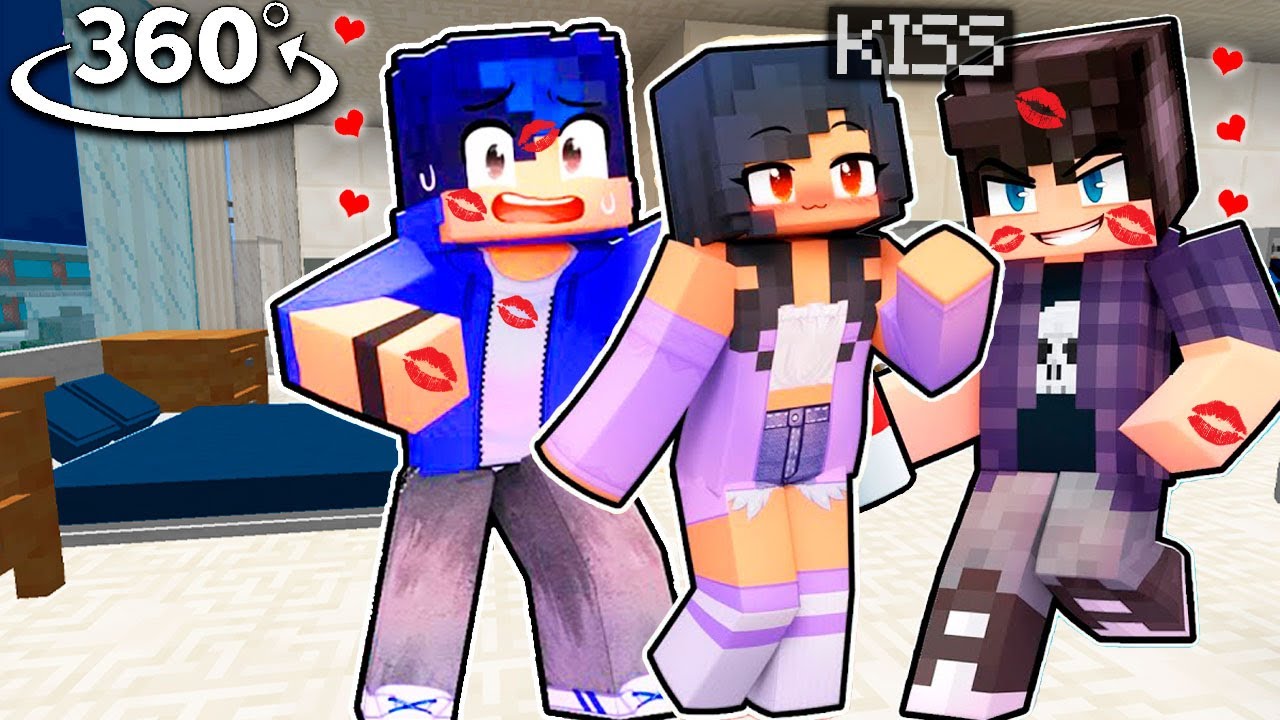 APHMAU KISS EIN 😍 in GRANNY HOUSE - Minecraft 360° 