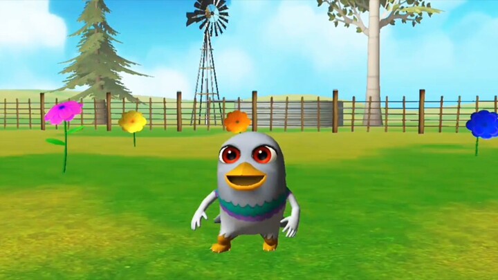 Los animales de la Granja deZenón bailando  Juego del pollito y el tractor en Navidad 1