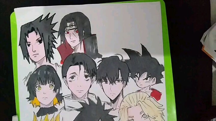 Drawing simple SASUKE UCIHA