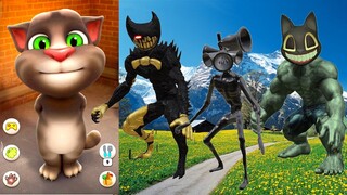 Talking Tom - Siren Head Dark - Bendy - King Julien Madagascar - Cartoon Cat Hulk