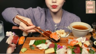 Kimbap, sushi, sashimi, trái cây phần 4 #mukbang