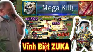 Combo 1v5 Megekill - Clip Vĩnh Biệt Cụ ZUKA | Giảm Sức Mạnh Hùng BK