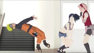 MMD Naruto slap me Hinata x Sakura funny meme Motion DL