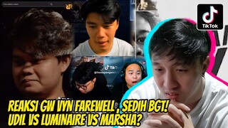 REAKSI GW VYN FAREWELL! SEDIH BGT! UDIL VS LUMINAIRE VS MARSHA! REACTION TIKTOK MOBILE LEGEND!