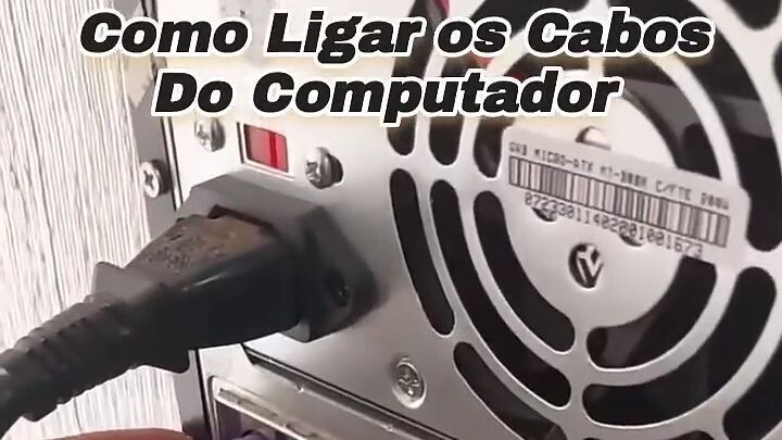 Como Ligar os Cabos do Computador #ligarpc #ti #oqft