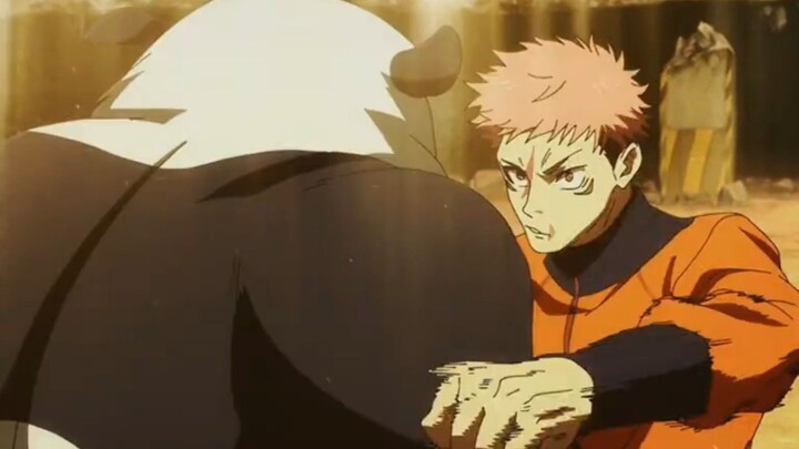 battle epic itadori vs Panda 🔥💥