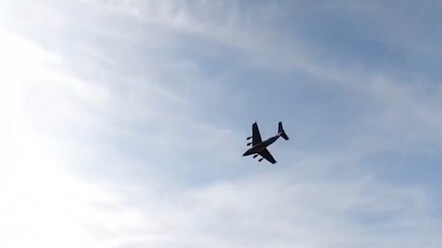 An airplane about to crash!