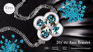 【UV レジン】ドライフラワーを使って、DIYブレスレット〜♪UV Resin - DIY Bracelet with Dried Flower