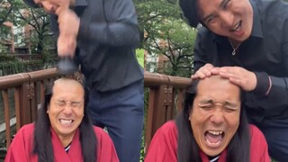Tukang cukur terkuat di "Dunia Pertarungan"? ! Moonlight Samurai menikmati potongan rambut yang imer