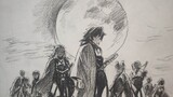[Hội họa]Vẽ chì các nhân vật trong Thanh gươm diệt quỷ|<紅蓮華>