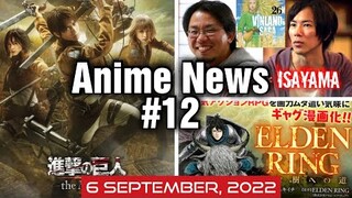 Anime News #12 2022 | Attack On Titan Musical!, Isayama Talks About Vinland Saga, Elden Ring Manga