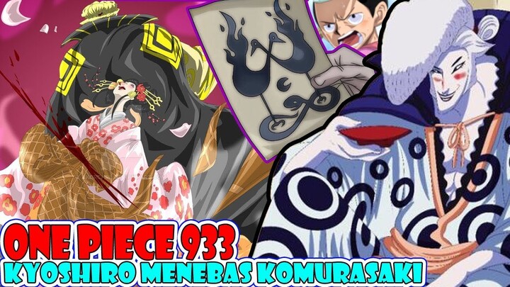 Pembahasan One Piece 933, Komurasaki Membawa Simbol Keluarga Kozuki, Kyoshiro Menebas Komurasaki