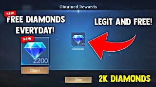 2.2K DIAMONDS EVERYDAY! LEGIT AND FREE! HOW TO GET?! FREE DIAMONDS! | MOBILE LEGENDS 2022