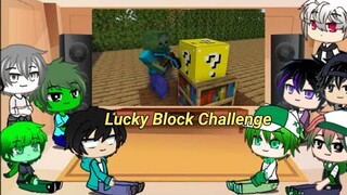Monster School react to Lucky Block Challenge