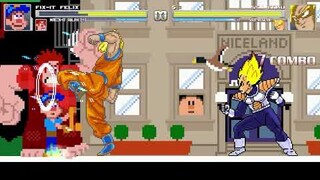 AN Mugen Request #1899: Fix-It Felix & Wreck-It Ralph VS SSJ Goku & SSJ Vegeta