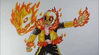 Tutorial How To Draw New Fire SANS Cách Vẽ Sans Lửa Phong Cách Mới