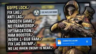 CONFIG FIX LAG BR/MP 60FPS LOCK | CALL OF DUTY MOBILE SEASON 12 [GamerDoes]