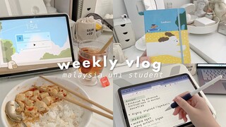 weekly vlog as a malaysia uni student ft. mossery 🍄