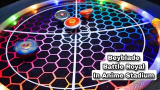 Real Life Anime Stadium Beyblade Battle Royal