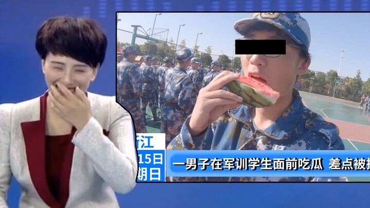 What will happen if you eat melon in front of all the students in the school undergoing military tra