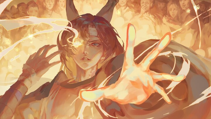 [Painting Process] [Onmyoji] The one-eyed Aofū makes his debut! The Wind God, born to protect his pe