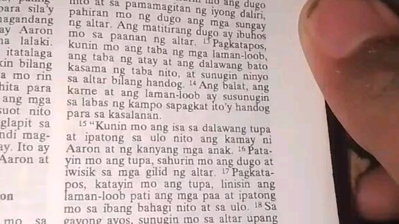 Pang Araw Araw na Talata                Exodus 29:15-18