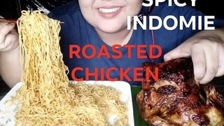 SPICY INDOMIE FRIED NOODLES//ROASTED CHICKEN//NO TALKING//MUKBANG