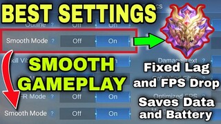 BEST SETTINGS in Mobile Legends for SMOOTH GAMEPLAY | Fixed Lag and FPS Drop