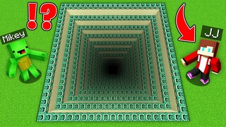 JJ and Mikey Found a The BIGGEST ENDER PIT in Minecraft Maizen!