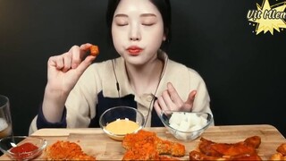 Gà rán và đùi gà nướng tẩm gia vị sốt cay 2 #amthuc