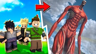 CONSEGUI O MUNDO DO ATTACK ON TITAN NO ROBLOX!! (ANIME WORLDS)