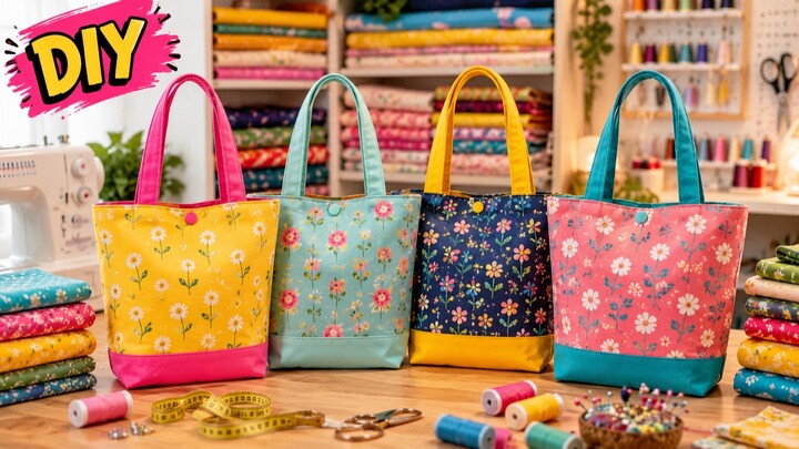 How to Make a Beautiful Fabric Tote Bag | Easy DIY Sewing Tutorial
