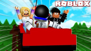 RIDING AN INSANE ROLLER COASTER!! - ROBLOX THEME PARK HEIDELAND