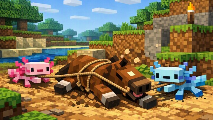 Noticias Minecraft ajolotes caballo