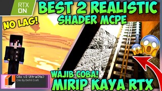 2 SHADERS RTX MCPE Realistic | Shader realistic mcpe dan No lag shaders | #rtx #shaders