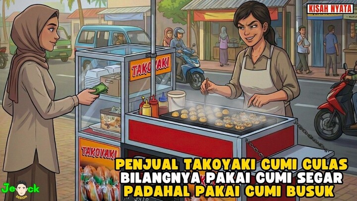 AZAB PENJUAL TAKOYAKI CUMI CULAS BILANGNYA PAKAI CUMI SEGAR PADAHAL PAKAI