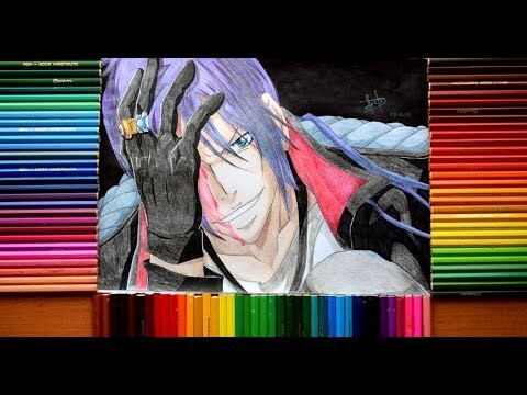 Speed anime drawing - Katekyo hitman Reborn - Rokudo Mukuro! / Рисуем Рокудо Мукуро!