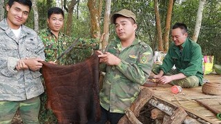 AE Làm Món Da Bò Thui Nướng | Hoa Ban Tây Bắc