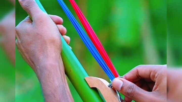 Bamboo making toy archer